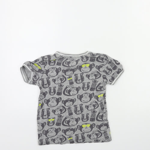 Blue Zoo Boys Grey   Basic T-Shirt Size 4-5 Years