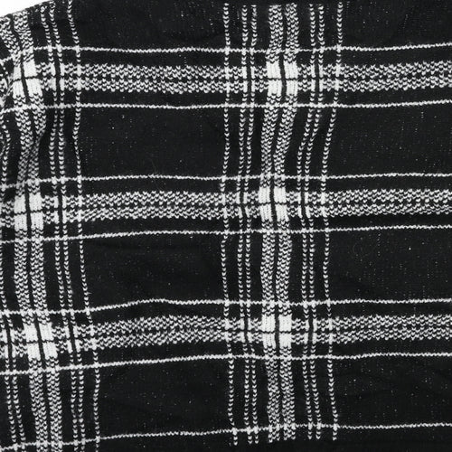 Marks and Spencer Womens Black Check Knit Pullover Jumper Size M