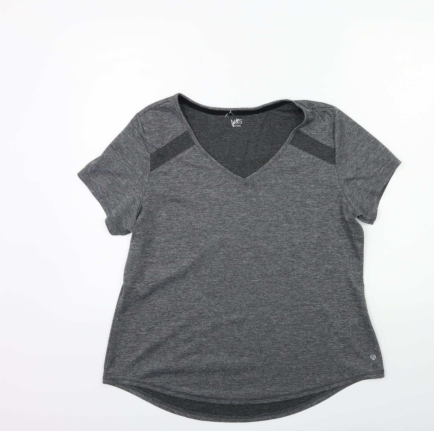 Marks and Spencer Womens Grey   Basic T-Shirt Size 18