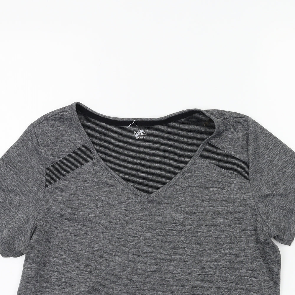 Marks and Spencer Womens Grey   Basic T-Shirt Size 18