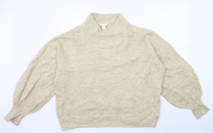 H&M Womens Gold  Knit Pullover Jumper Size M