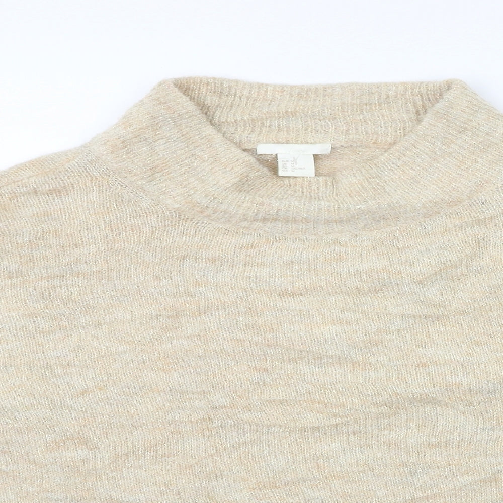 H&M Womens Gold  Knit Pullover Jumper Size M