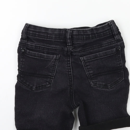 PEP&CO Boys Black  Denim Biker Shorts Size 7-8 Years