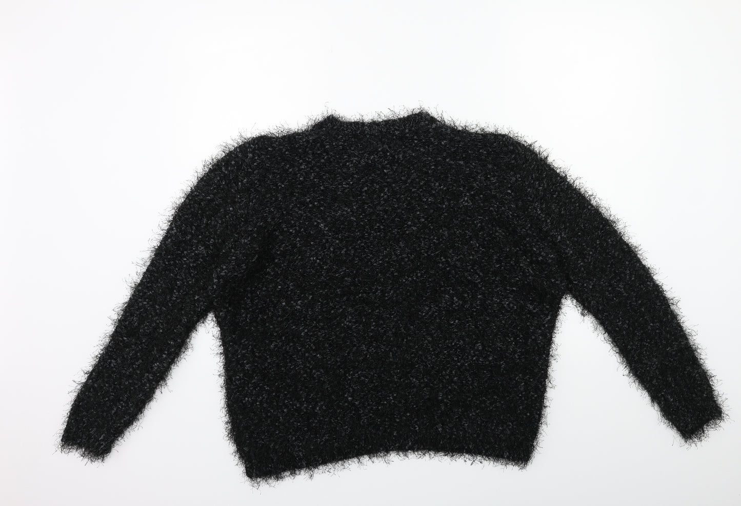 Papaya Womens Black  Knit Pullover Jumper Size L