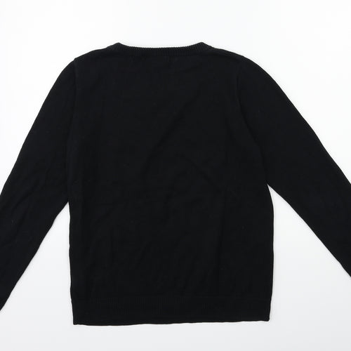 ROJ & BOBY Womens Black  Knit Pullover Jumper Size S
