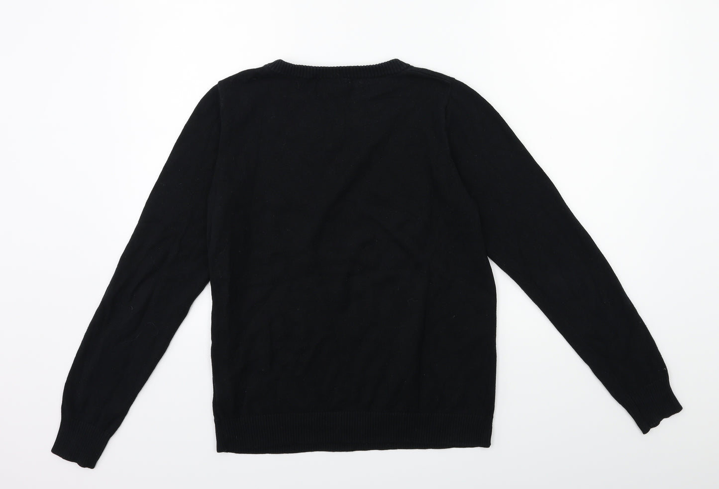 ROJ & BOBY Womens Black  Knit Pullover Jumper Size S