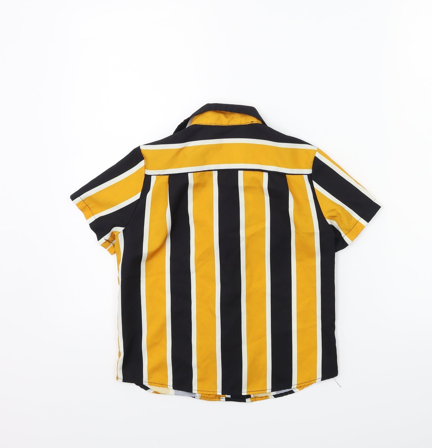 SheIn Boys Yellow Striped  Basic T-Shirt Size 6 Years