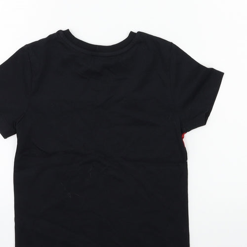 George Boys Black   Basic T-Shirt Size 5-6 Years