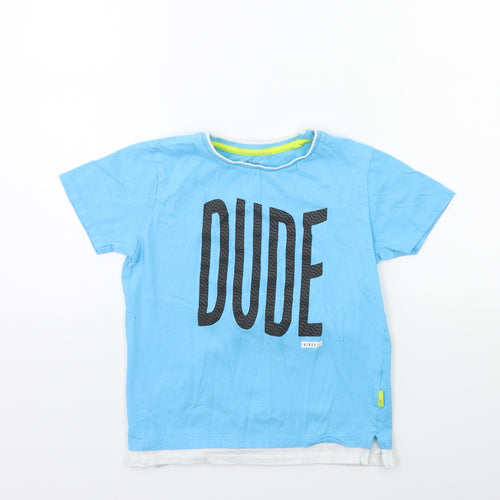 Primark Boys Blue   Basic T-Shirt Size 7 Years