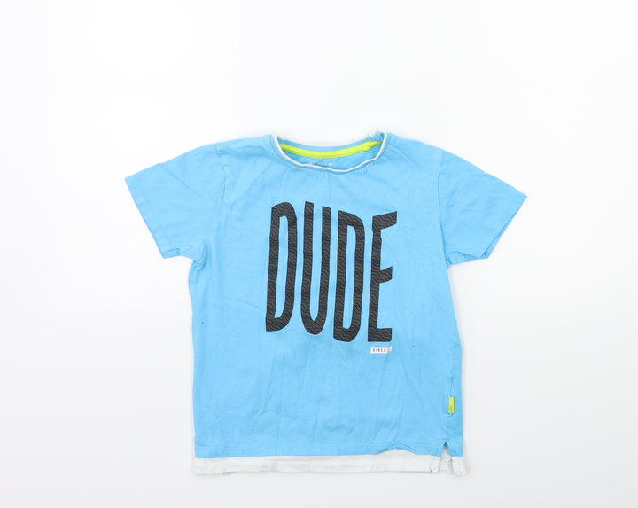 Primark Boys Blue Basic T-Shirt Size 7 Years