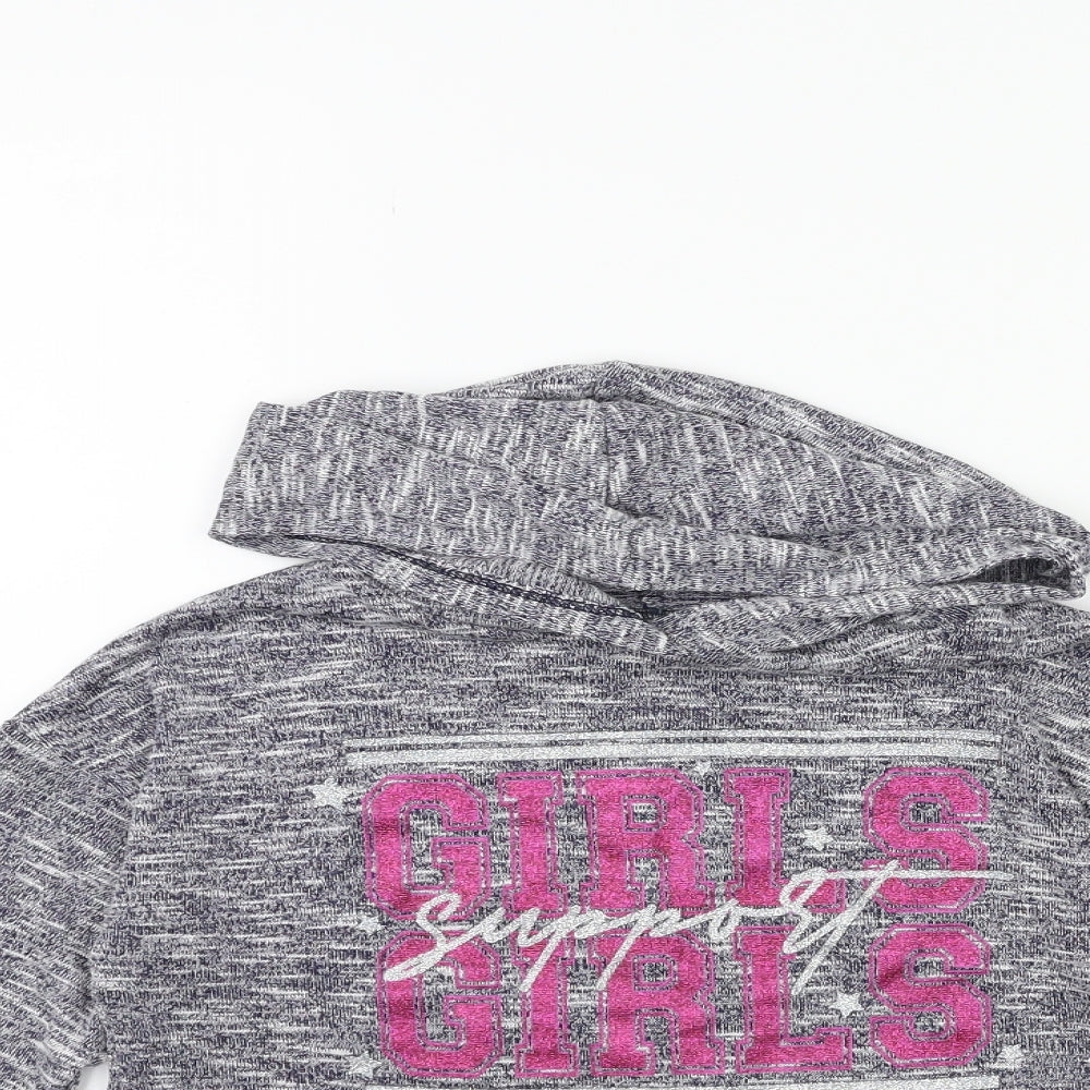 Matalan Girls Grey  Rayon Pullover Hoodie Size 10 Years
