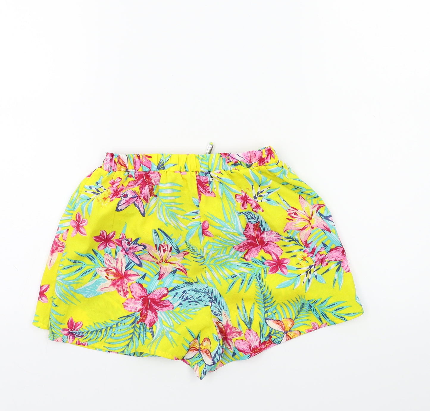 Primark Girls Yellow Floral  Bermuda Shorts Size 10 Years
