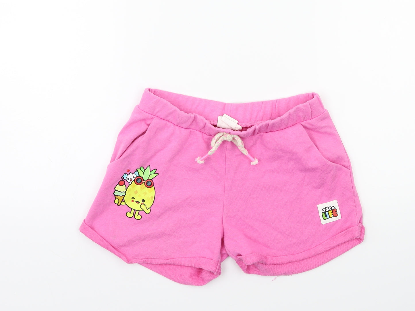 H&M Girls Pink   Sweat Shorts Size 7-8 Years
