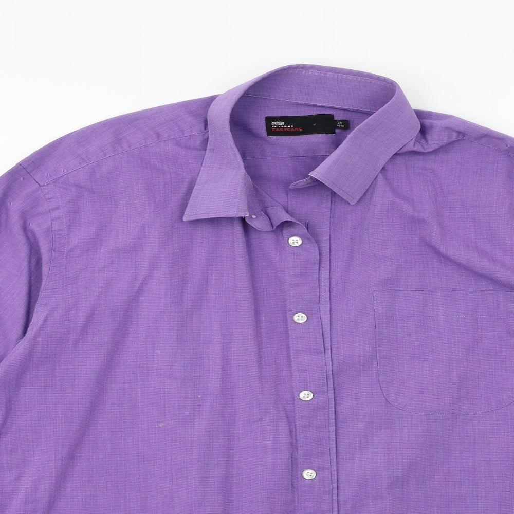 Marks and Spencer Mens Purple    Dress Shirt Size 16.5