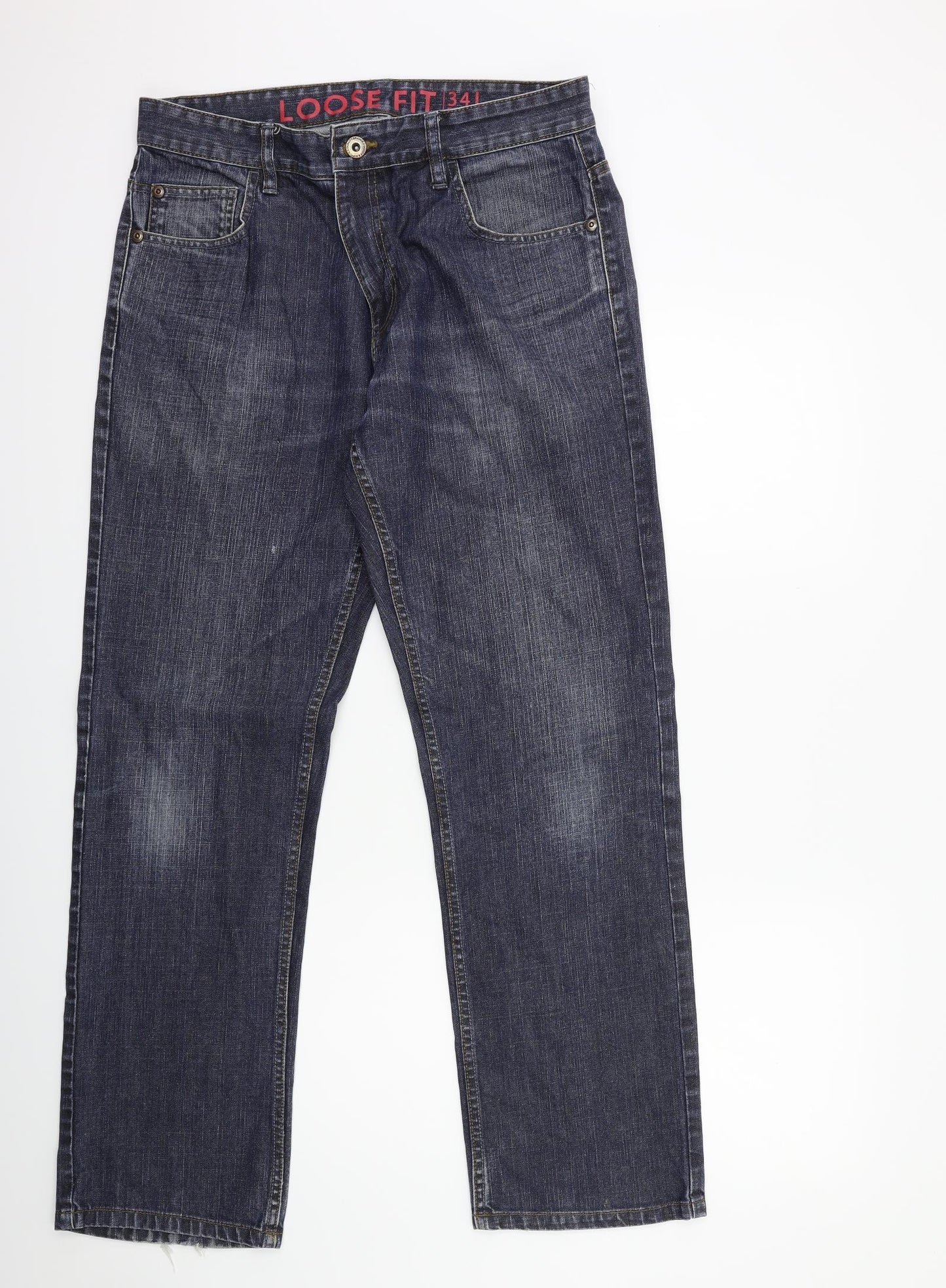 NEXT Mens Blue  Denim Straight Jeans Size 34 in L33 in
