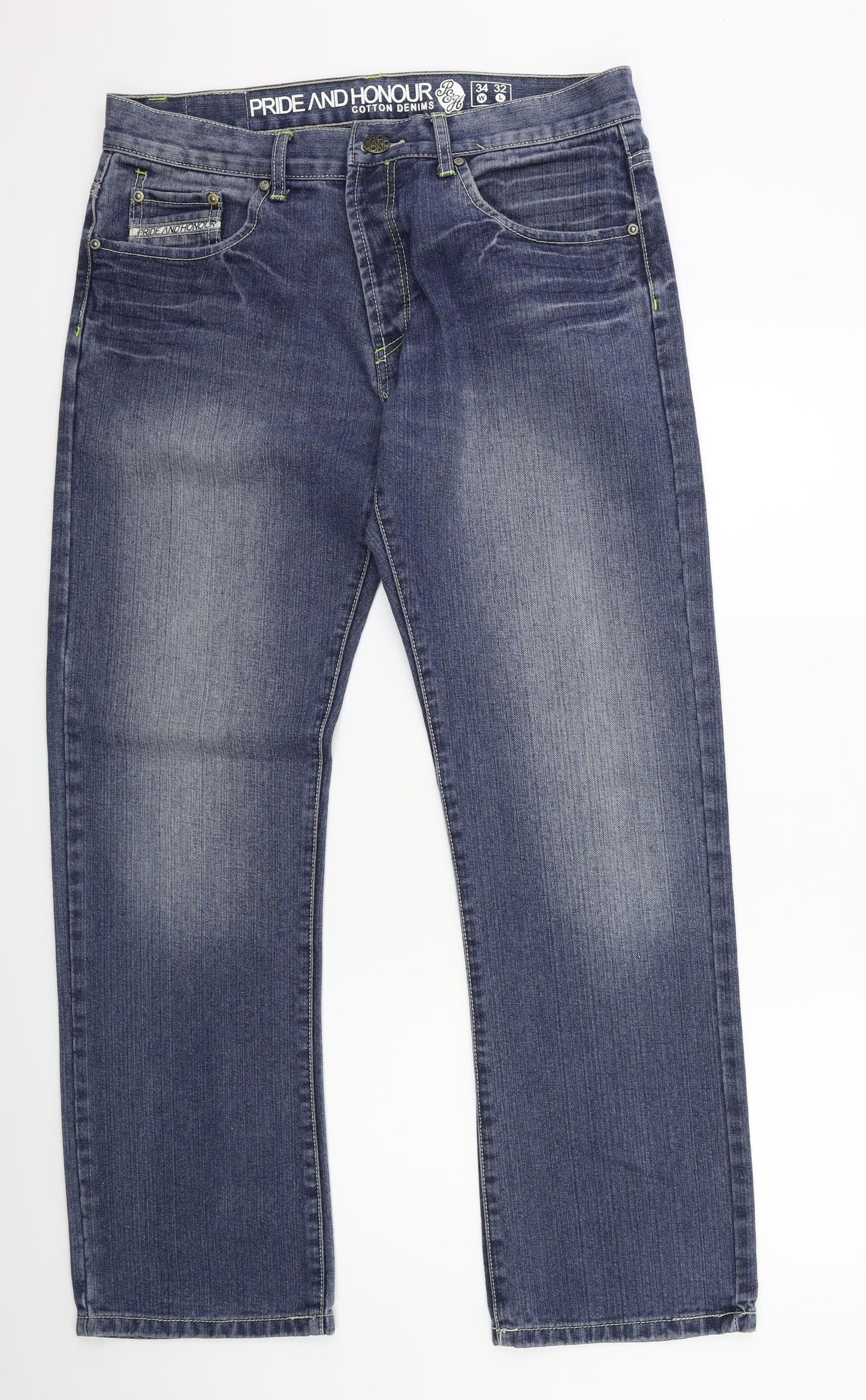 Burton Mens Blue  Denim Straight Jeans Size 34 in L32 in