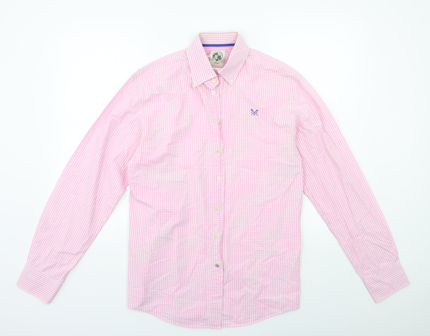 Crew Clothing Mens Pink Check   Dress Shirt Size S