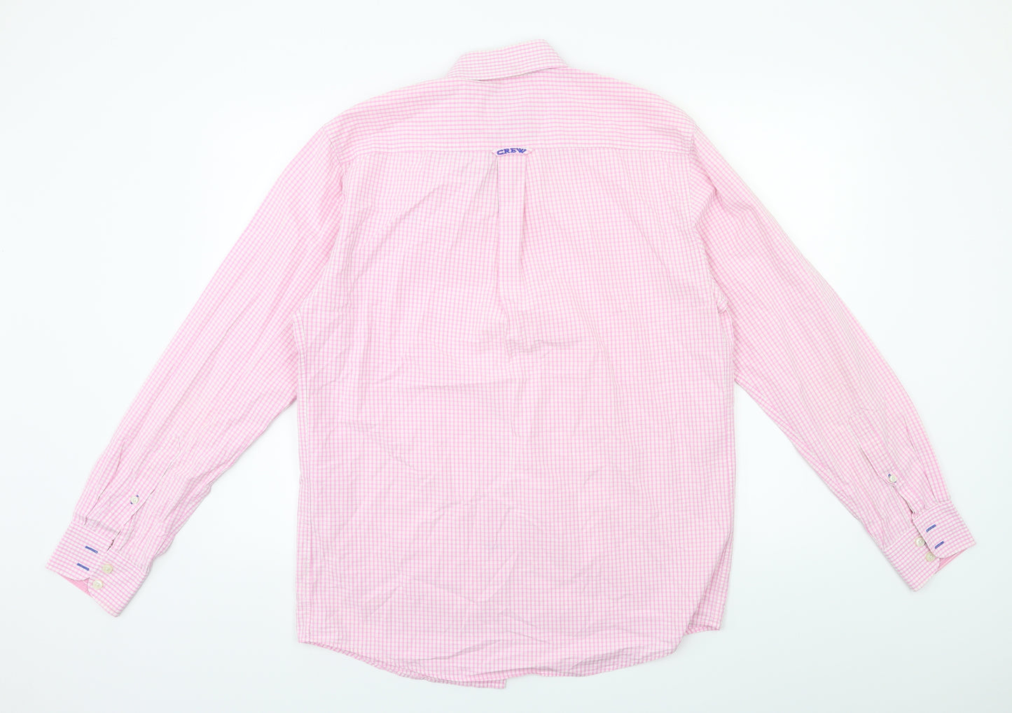 Crew Clothing Mens Pink Check   Dress Shirt Size S