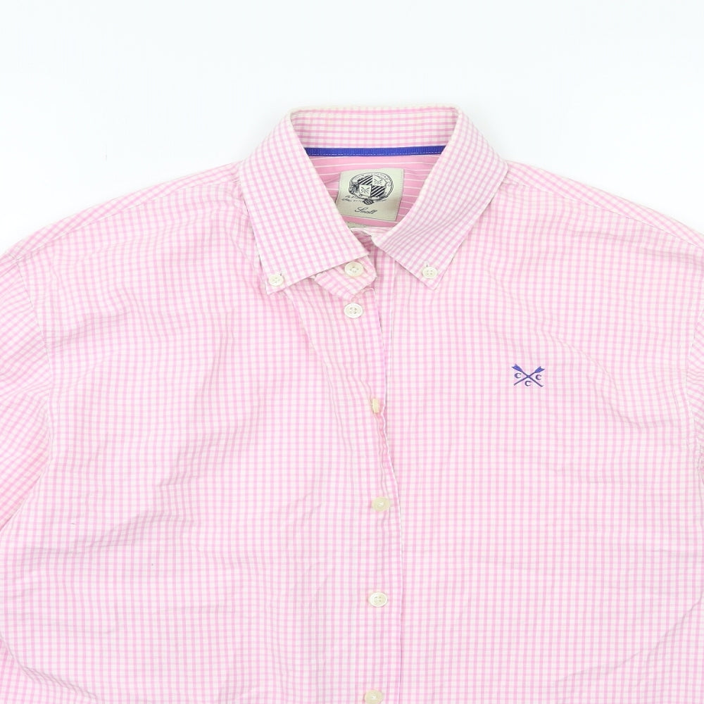Crew Clothing Mens Pink Check   Dress Shirt Size S