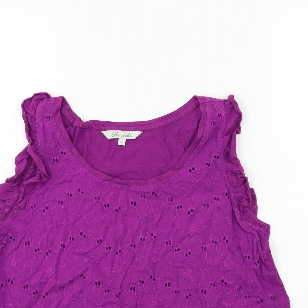 Peacocks Womens Purple   Basic Tank Size 12