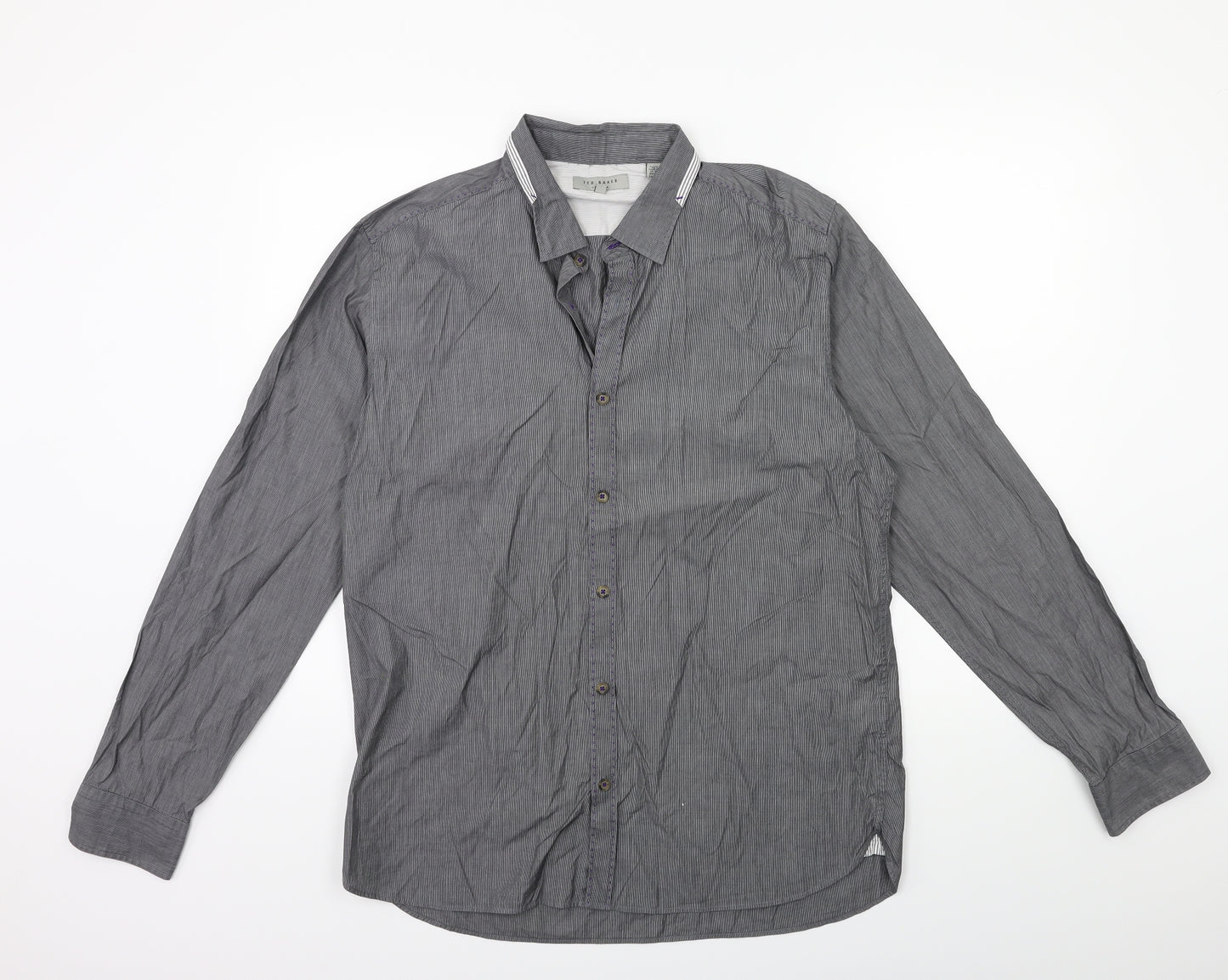 Ted Baker Mens Grey    Dress Shirt Size XL