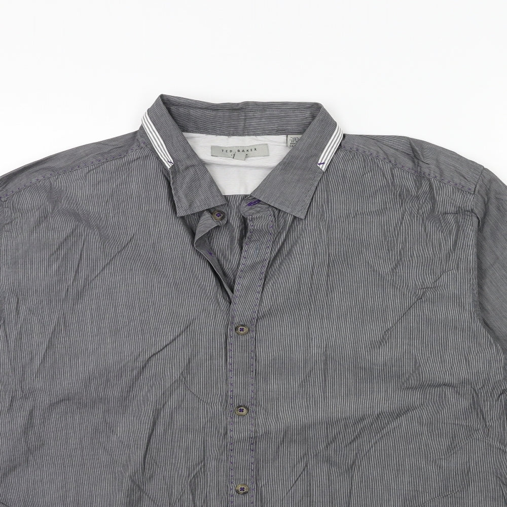 Ted Baker Mens Grey    Dress Shirt Size XL
