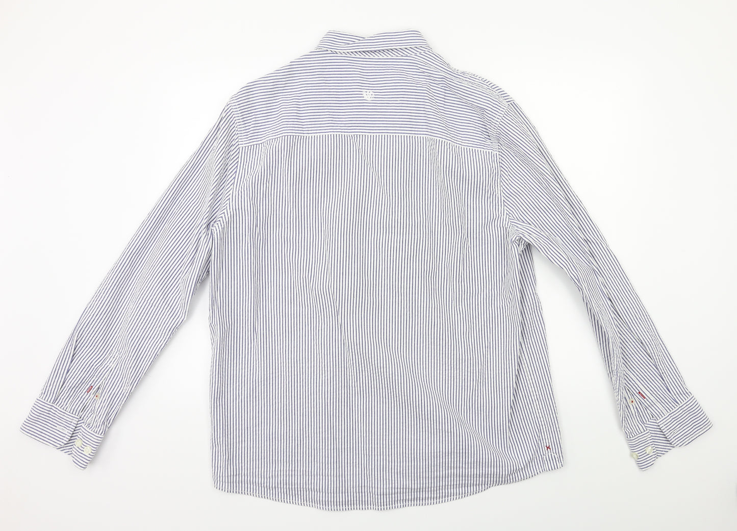 Fat Face Mens Blue Striped   Button-Up Size XL