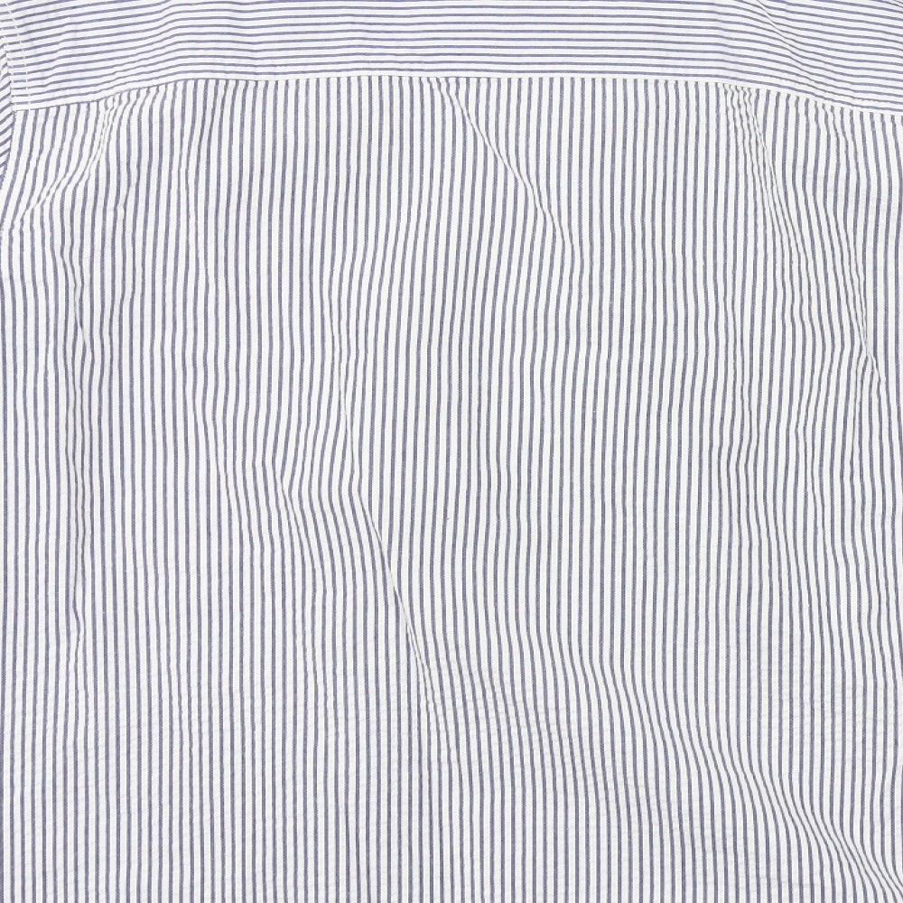 Fat Face Mens Blue Striped   Button-Up Size XL