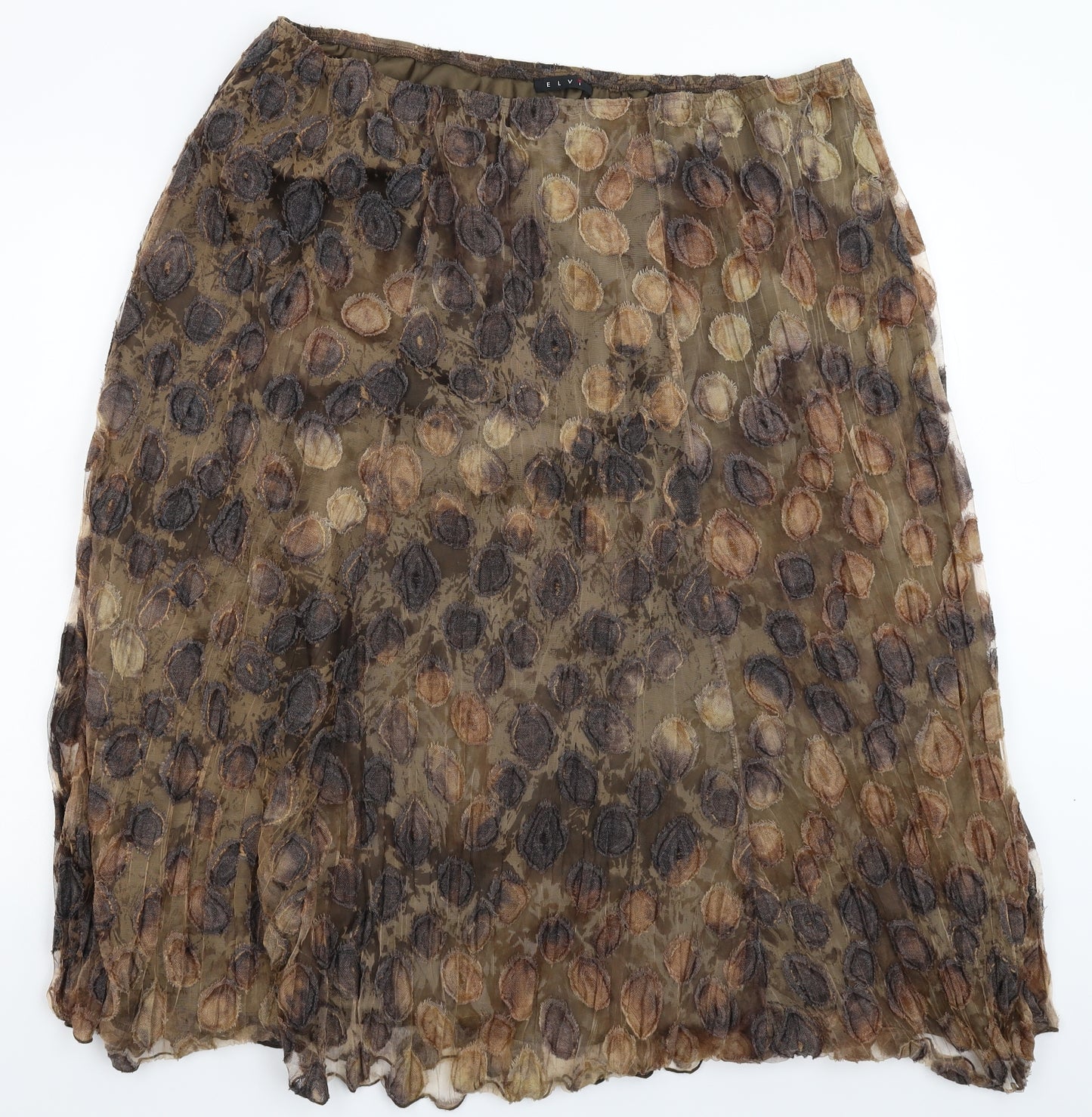 ELVI Womens Grey Geometric  Flare Skirt Size 24