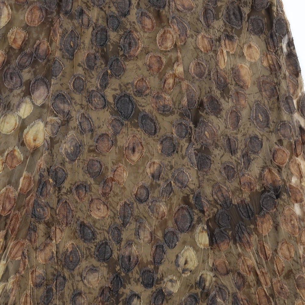 ELVI Womens Grey Geometric  Flare Skirt Size 24