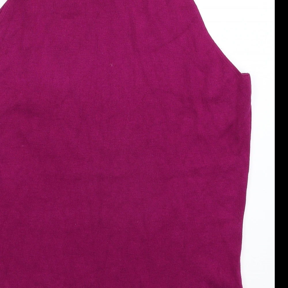 Oasis Womens Purple  Knit Pullover Jumper Size L