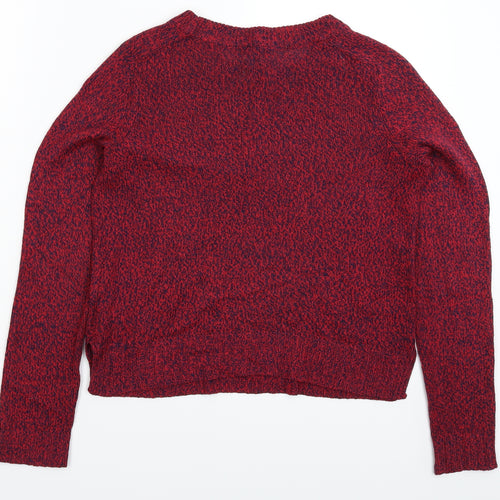 Divided Womens Red  Knit Pullover Jumper Size XS