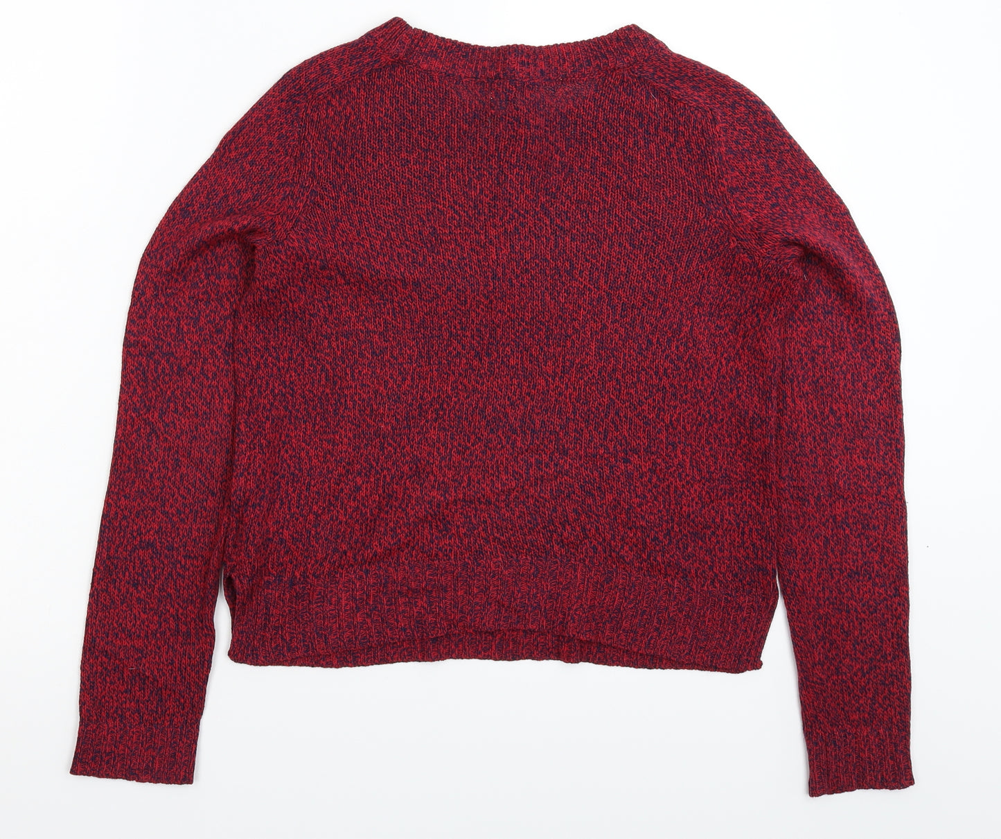 Divided Womens Red  Knit Pullover Jumper Size XS