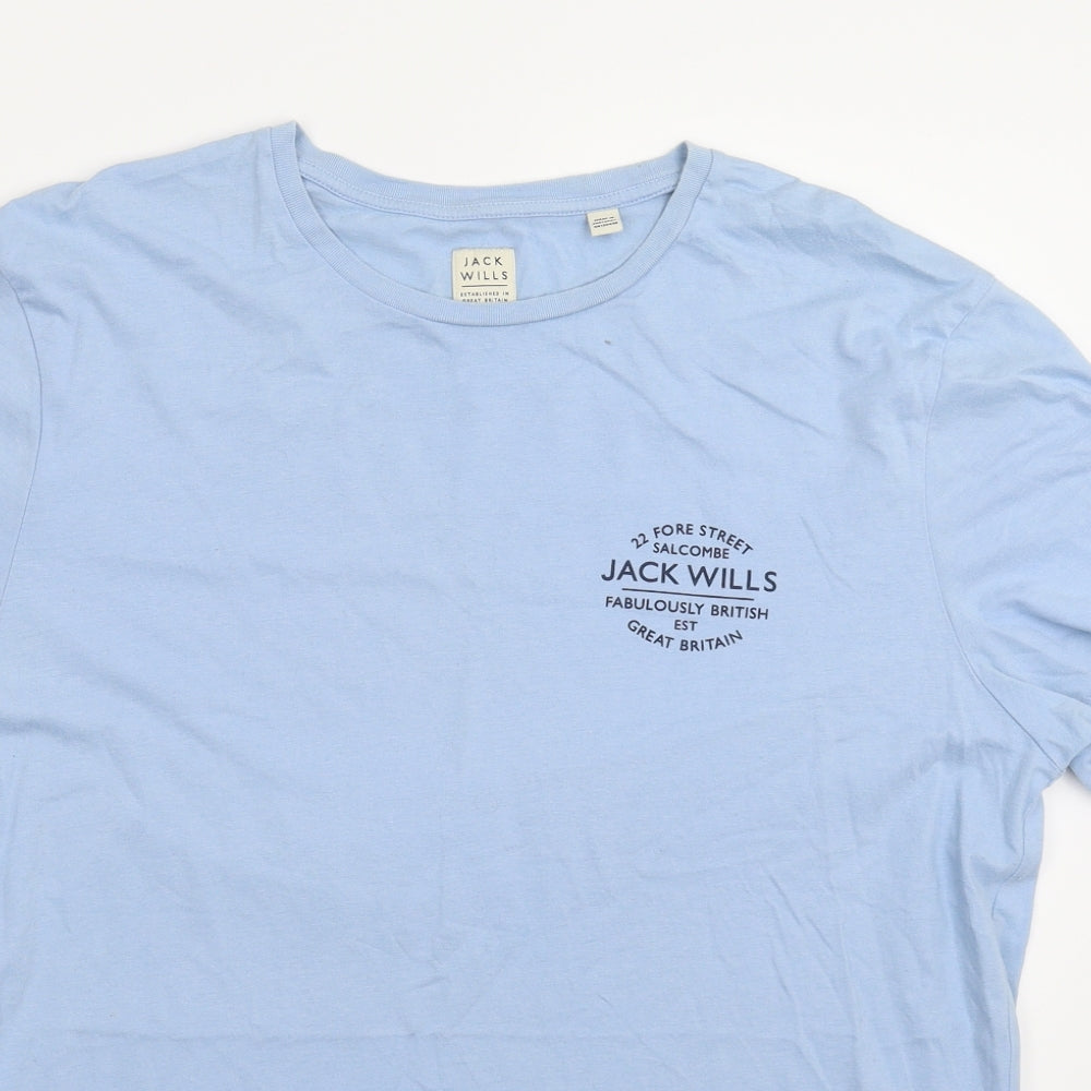 Jack Wills Mens Blue    T-Shirt Size L