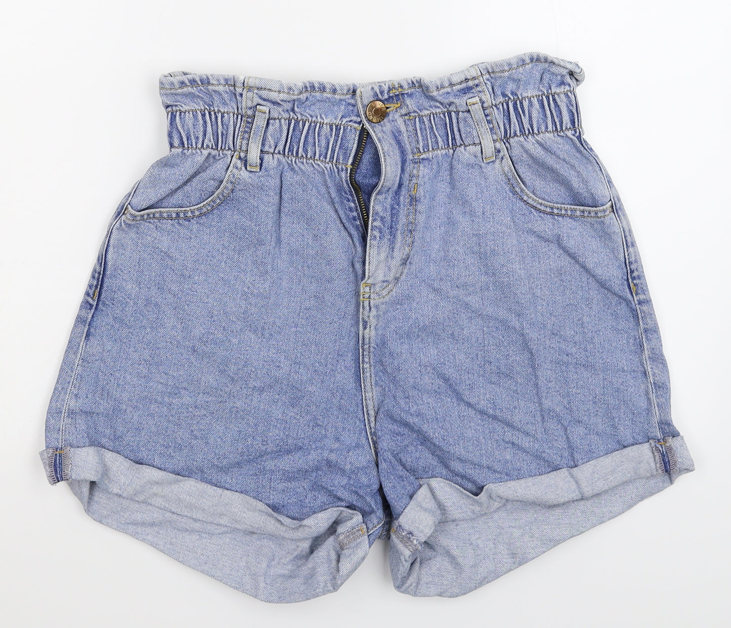 River Island Womens Blue  Denim Hot Pants Shorts Size 14