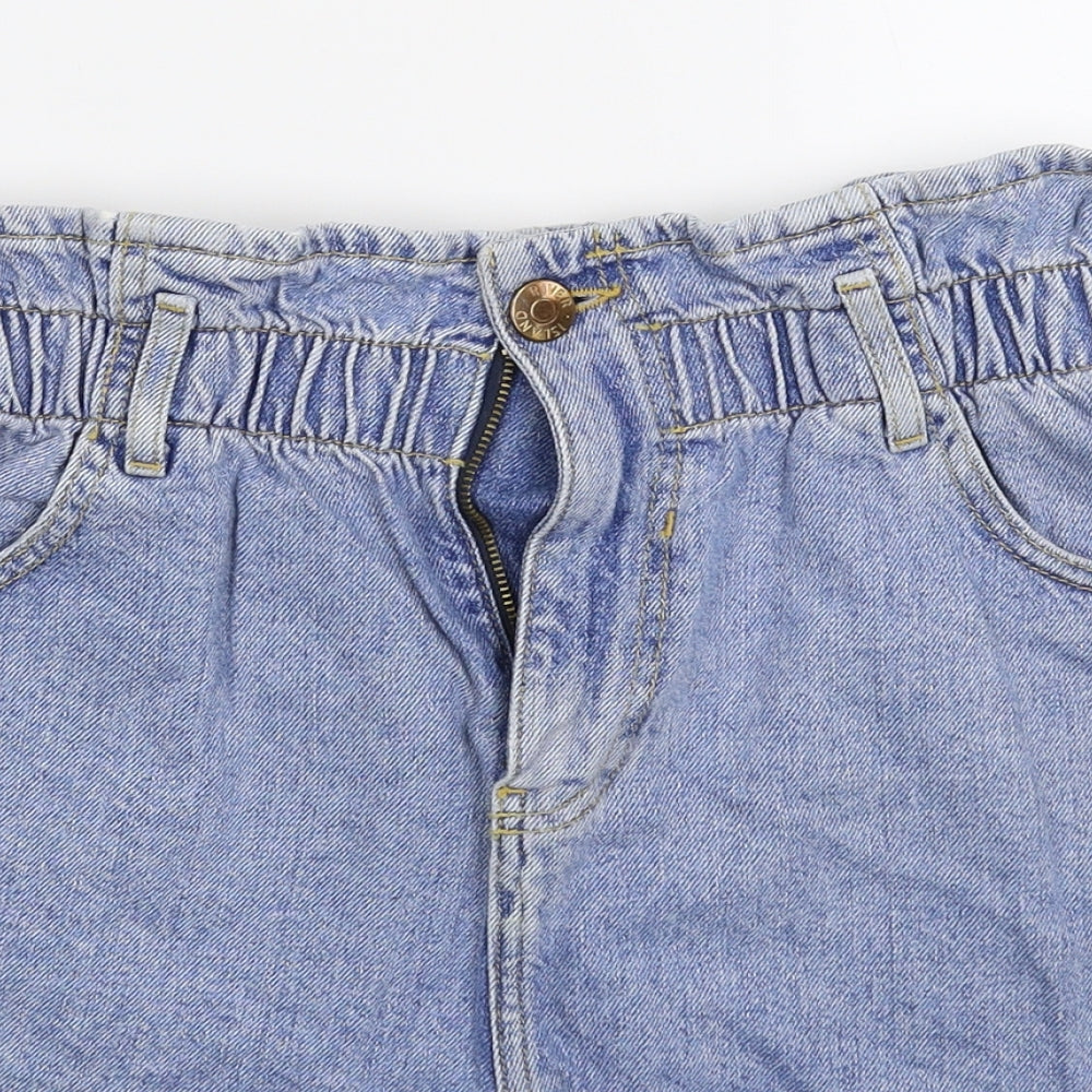 River Island Womens Blue  Denim Hot Pants Shorts Size 14