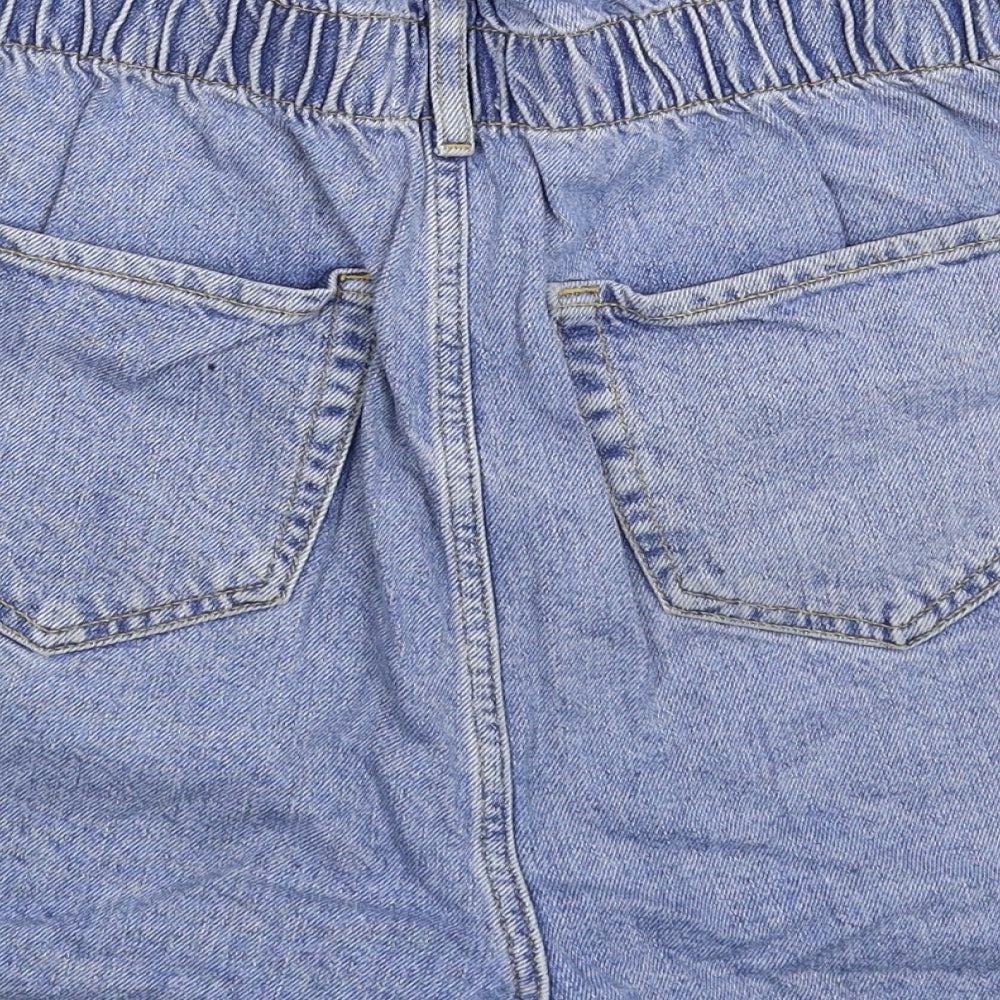River Island Womens Blue  Denim Hot Pants Shorts Size 14