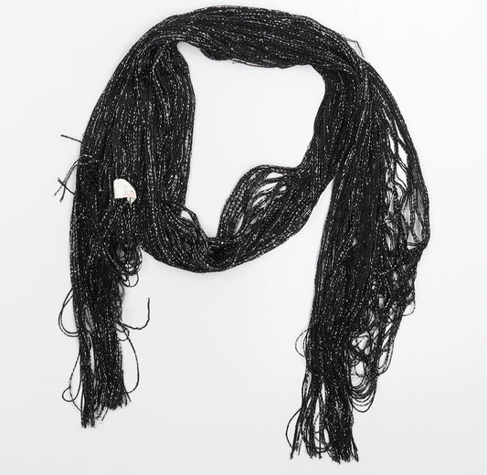 Front view of Preworn women’s black shawl/wrap