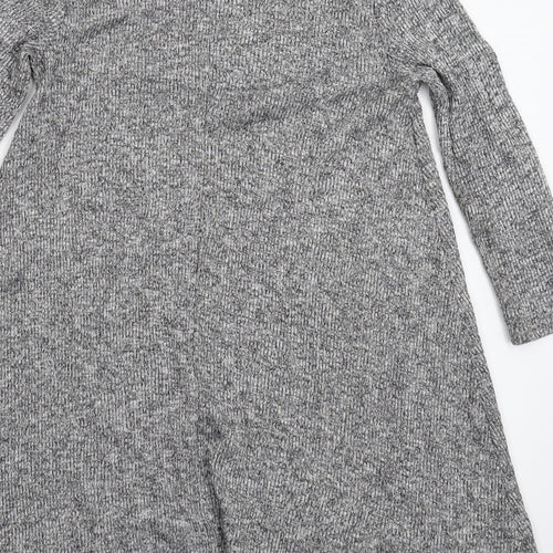 Pull&Bear Womens Grey  Knit Pullover Jumper Size S