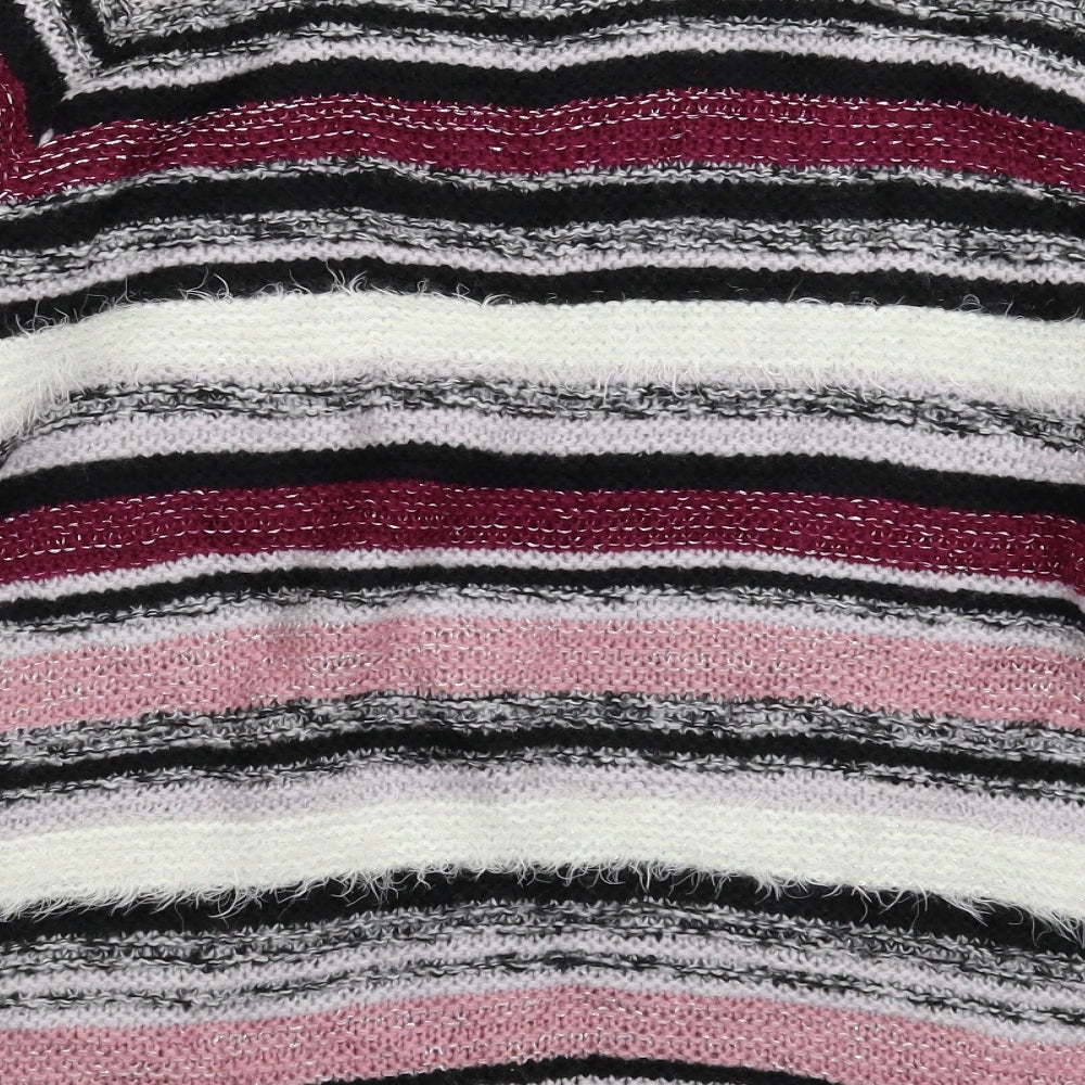 Rainbow Womens Multicoloured Striped Knit Pullover Jumper Size M