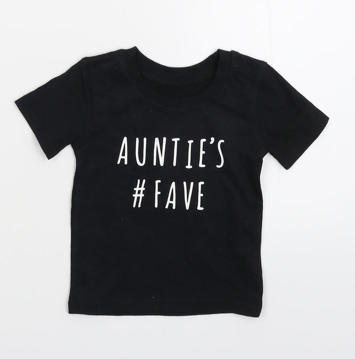 George Baby Black   Basic T-Shirt Size 3-6 Months