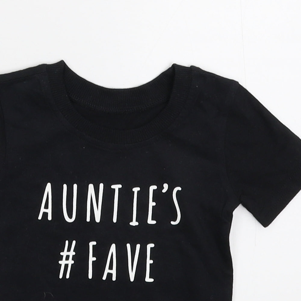 George Baby Black   Basic T-Shirt Size 3-6 Months