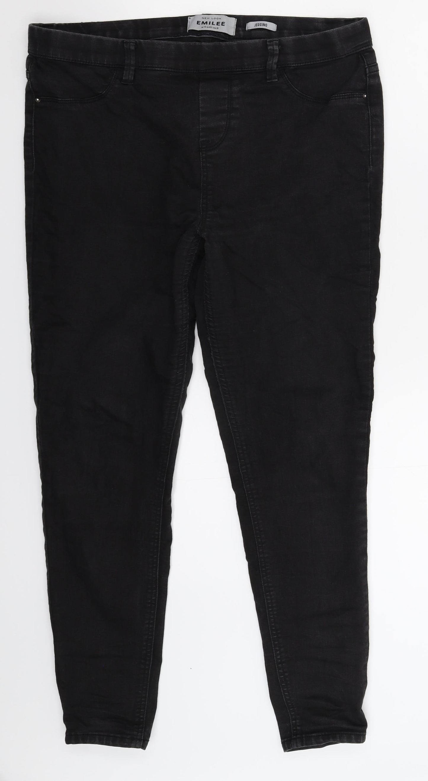 New Look Womens Black  Denim Jegging Jeans Size 14 L26 in