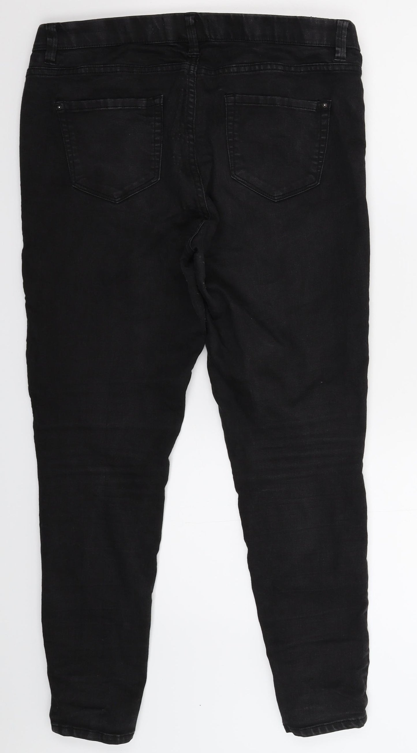 New Look Womens Black  Denim Jegging Jeans Size 14 L26 in