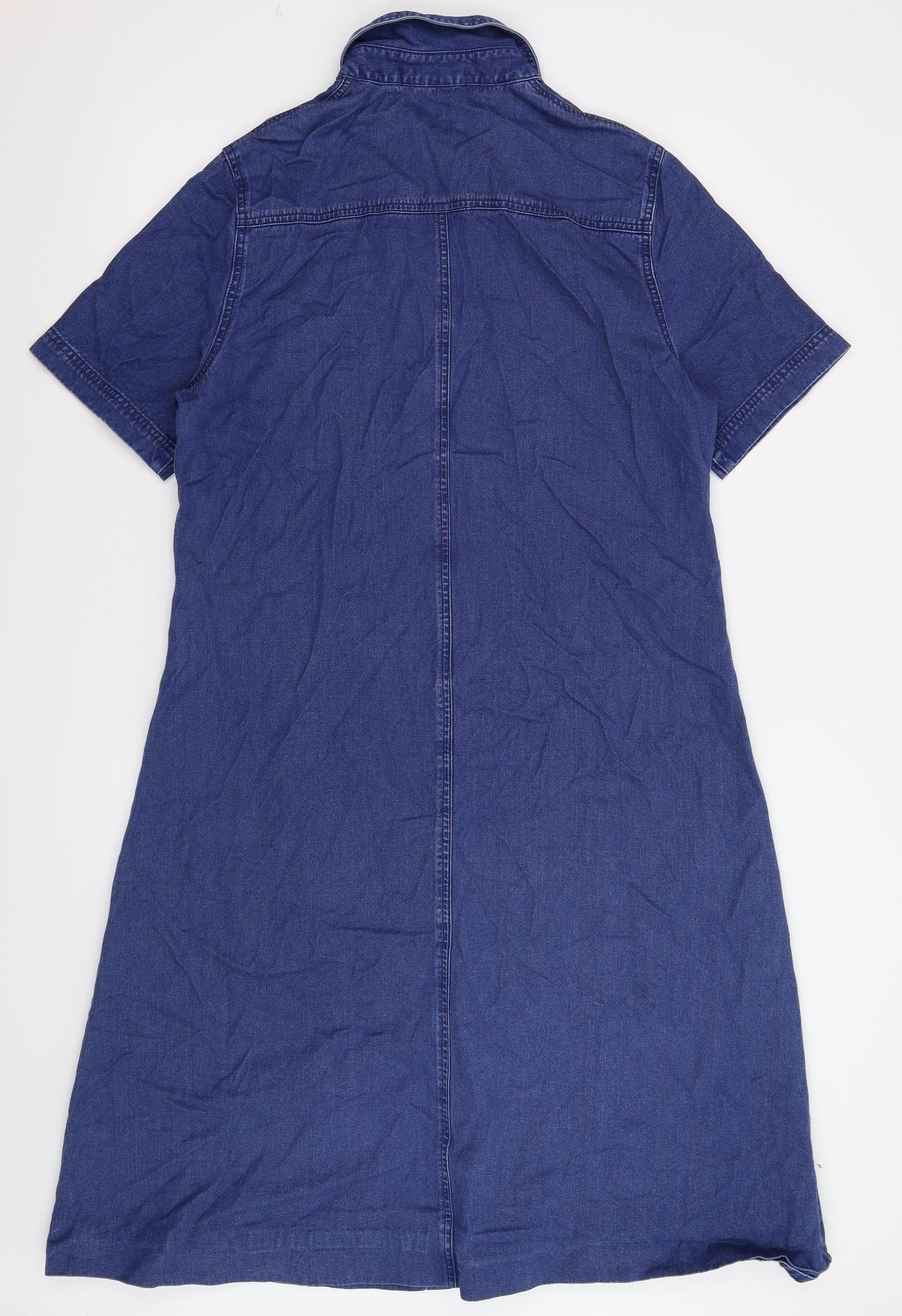 Bonmarché Womens Blue  Denim Shirt Dress  Size 14