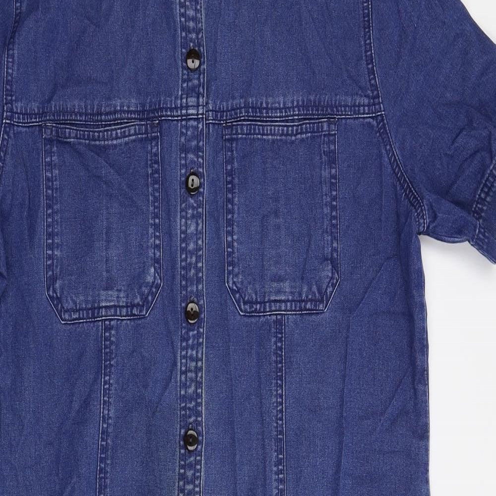 Bonmarché Womens Blue  Denim Shirt Dress  Size 14