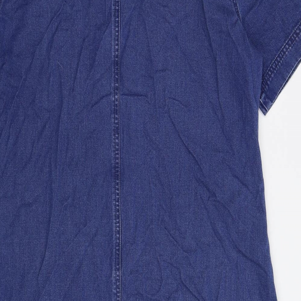 Bonmarché Womens Blue  Denim Shirt Dress  Size 14