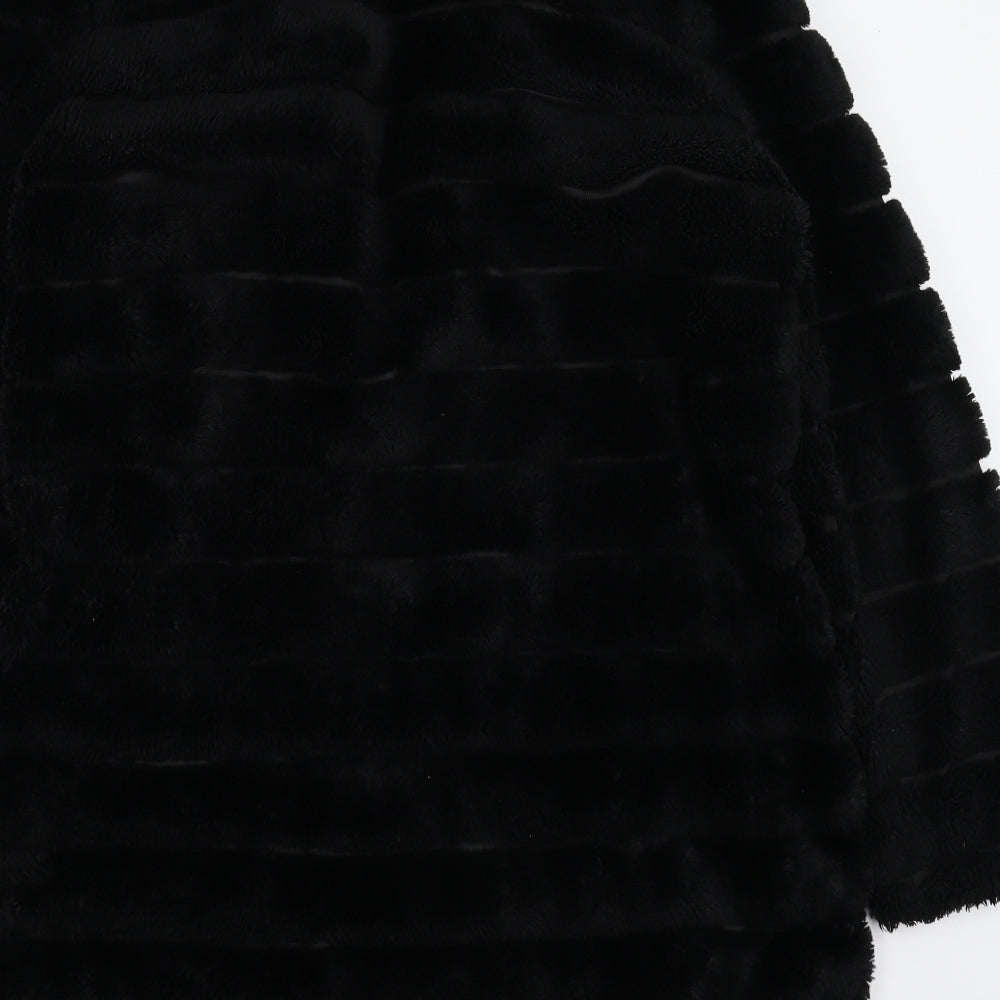 Gianni Feraud Womens Black   Overcoat Coat Size 12