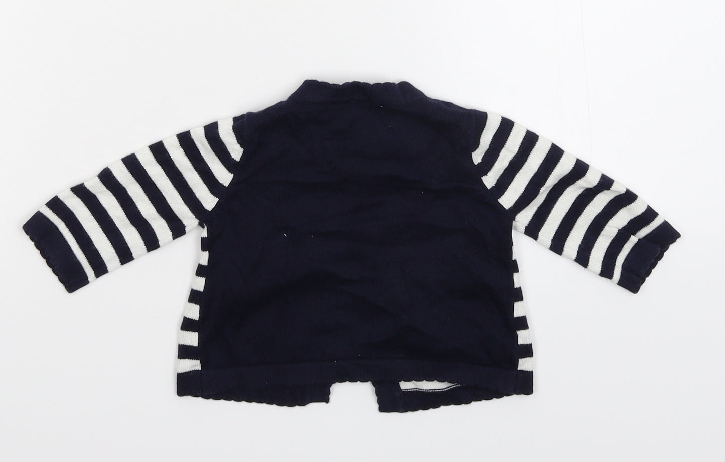 M&Co Baby Blue Striped  Cardigan Jumper Size 3-6 Months