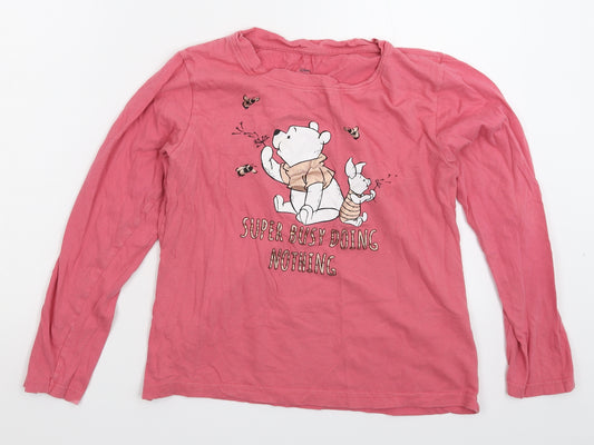Front view of Primark women’s pink basic t-shirt, size UK 8